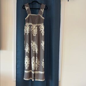 SHEIN Gray and Cream Jumpsuit